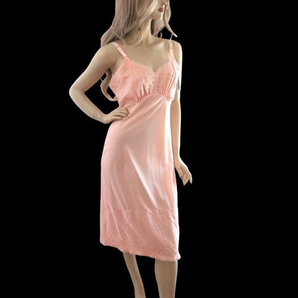 Vintage 1950s Peachy Pink Slip Dress NWT Size M‎ - Picture 5 of 10